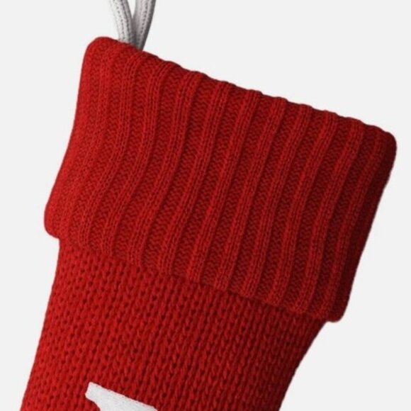 Knit Monogram Christmas Stocking Burgundy Red - Letter Y - Picture 2 of 5